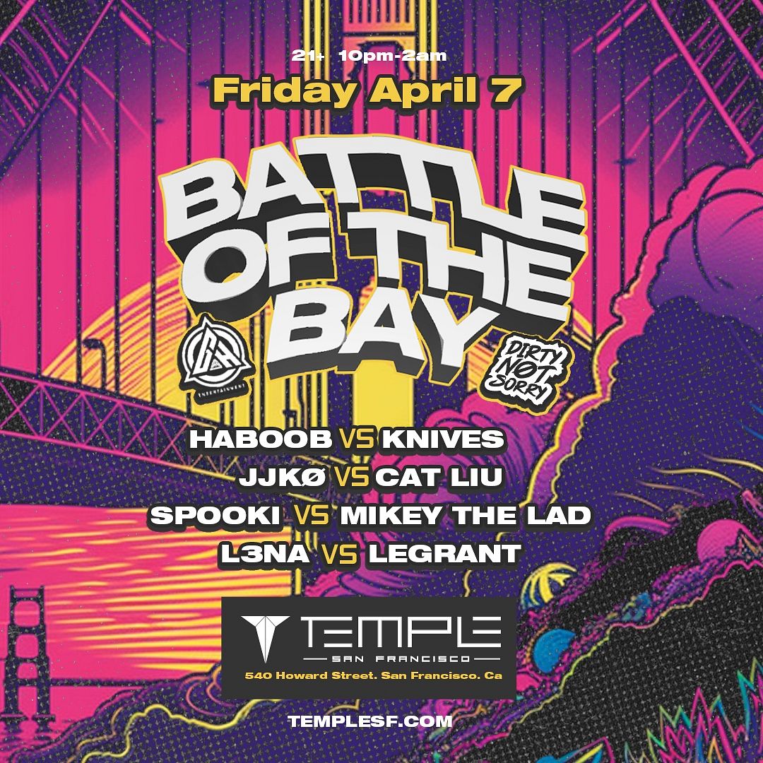 Battle of the Bay Tickets at Temple in SF by Temple