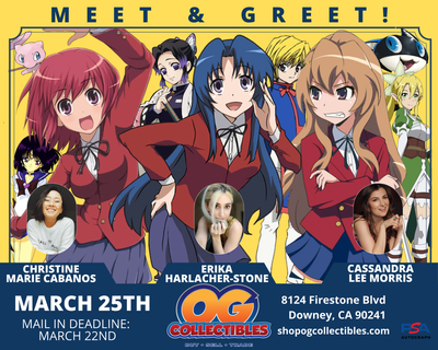 Toradora Meet & Greet Signing Tickets in Downey | Tixr