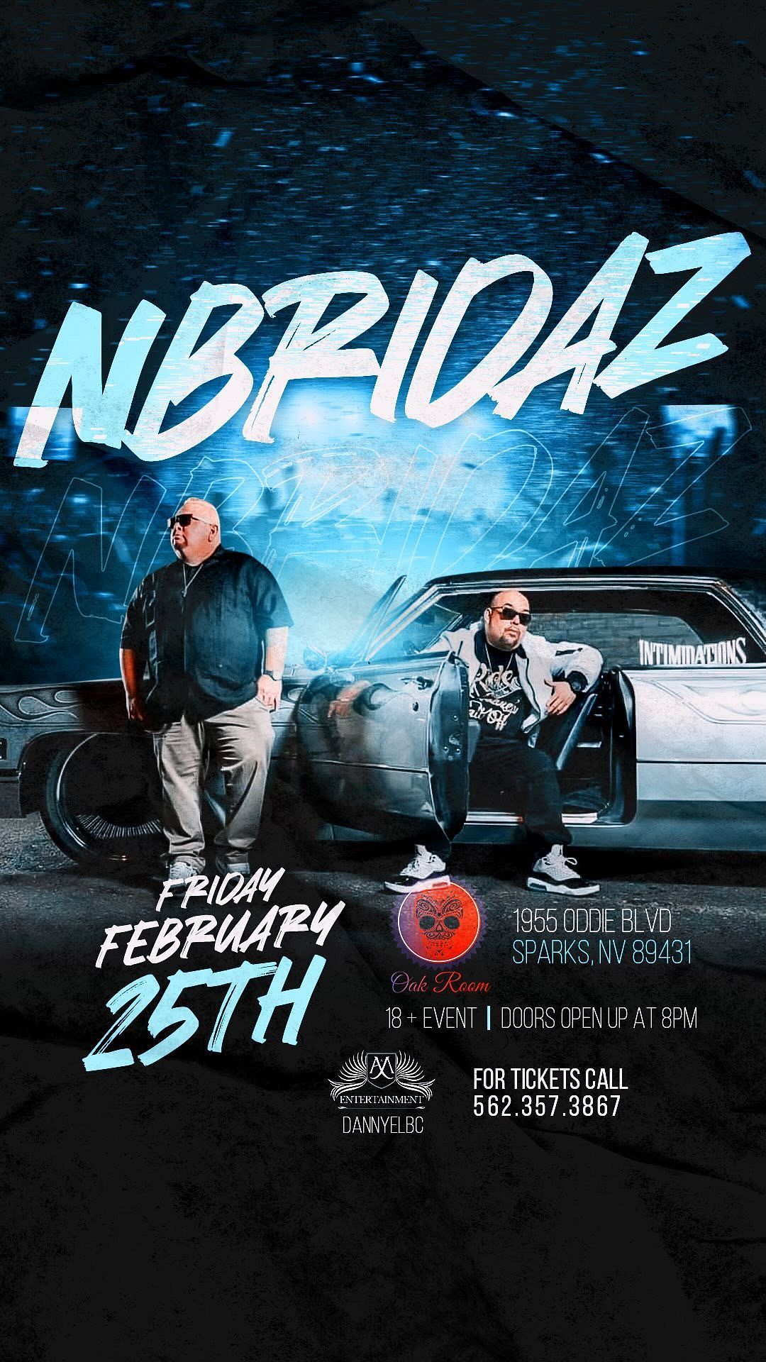 NB Ridaz Live Tickets at Oak Room Lounge in Sparks by Oakroom Lounge