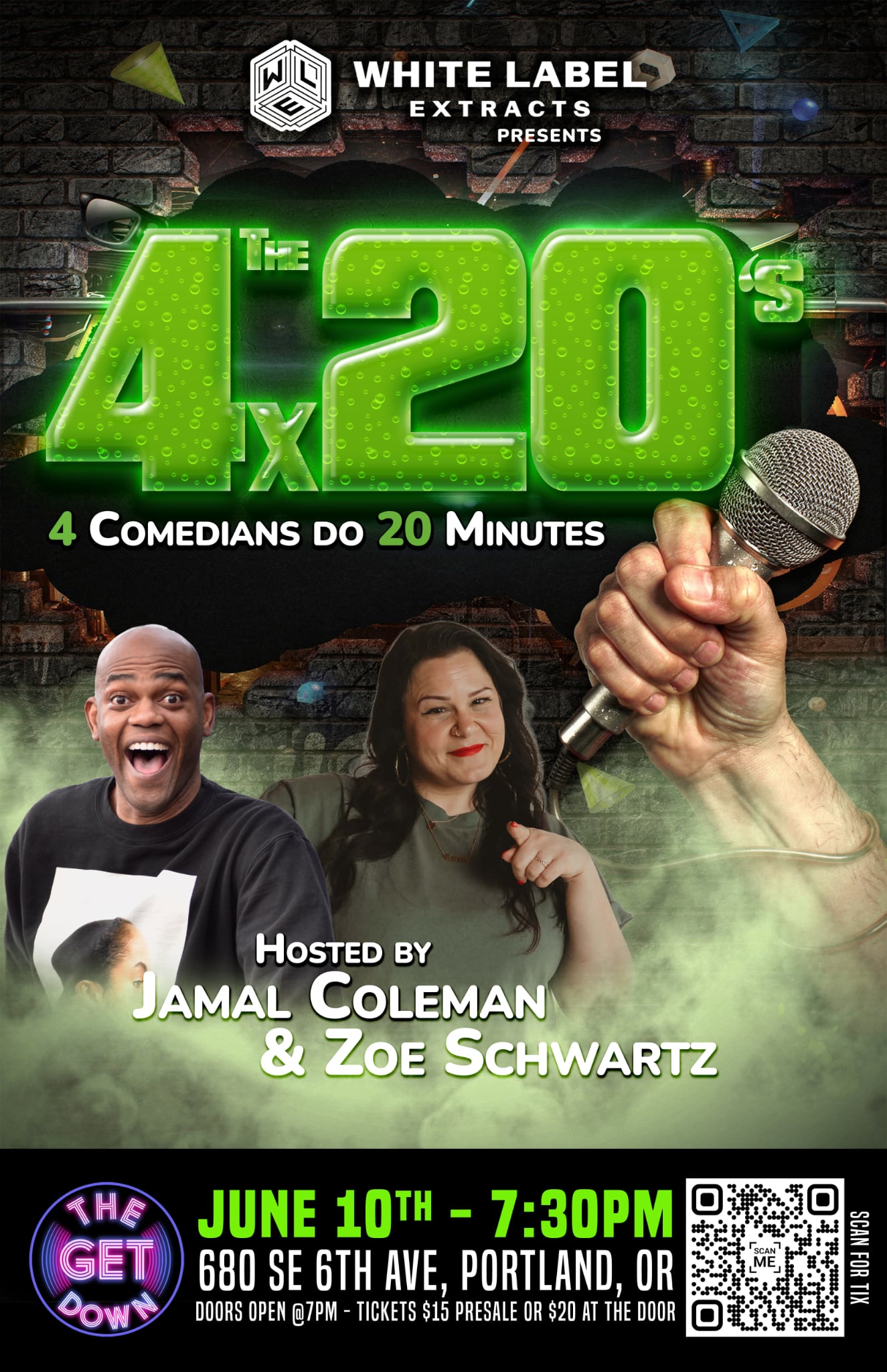 The 4 x 20s Comedy Show (seated show) Tickets at The Get Down in