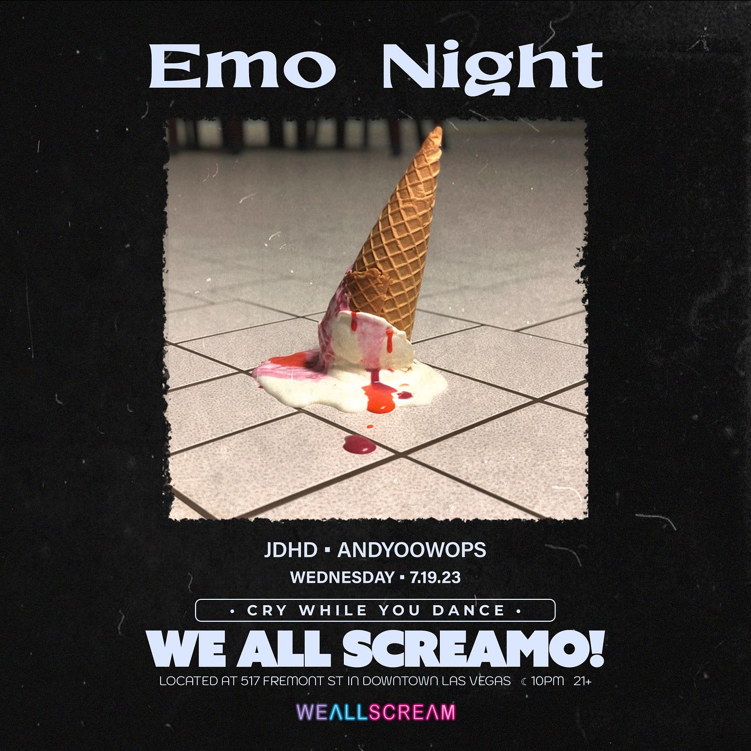 WAS Emo Night Tickets at We All Scream in Las Vegas by Corner Bar