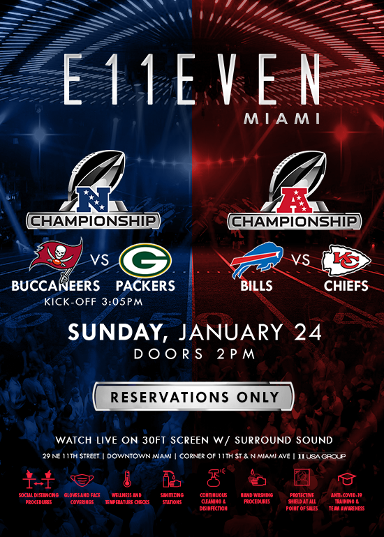 NFL Conference Finals Tickets at E11EVEN Miami in Miami by 11 Miami