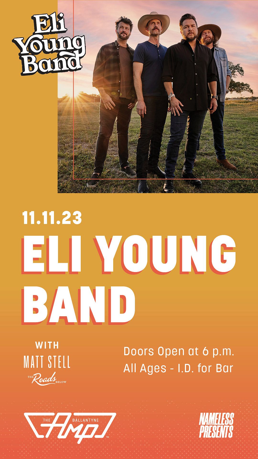 Eli Young Band Tickets at The Amp Ballantyne in Charlotte by The Amp