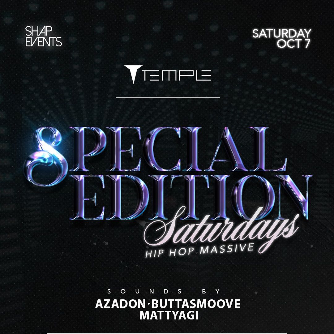 Special Edition Saturdays Tickets at Temple Nightclub in SF by Temple ...