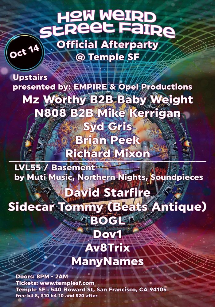 How Weird Official Afterparty Tickets at Temple Nightclub in SF by ...