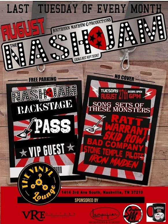 Nash Jam Tickets at The Vinyl Lounge in Nashville by The Vinyl Lounge