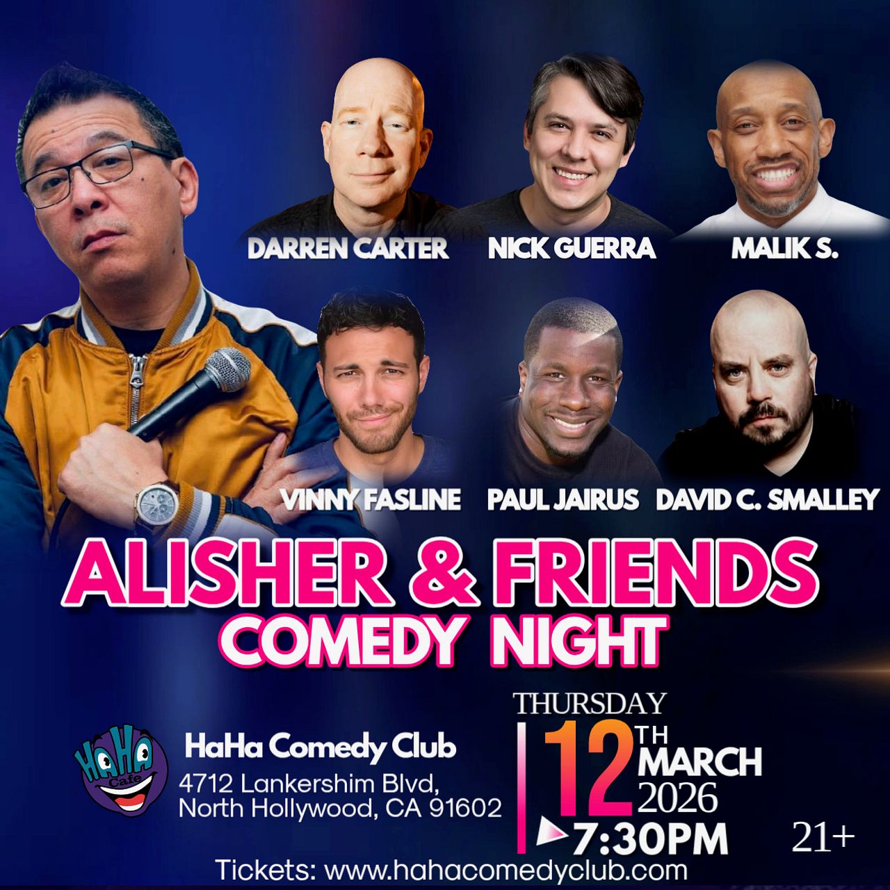 Ali Sher Rim Ali Sher & Friends Tickets at Ha Ha Comedy Club in Los Angeles by Haha ...