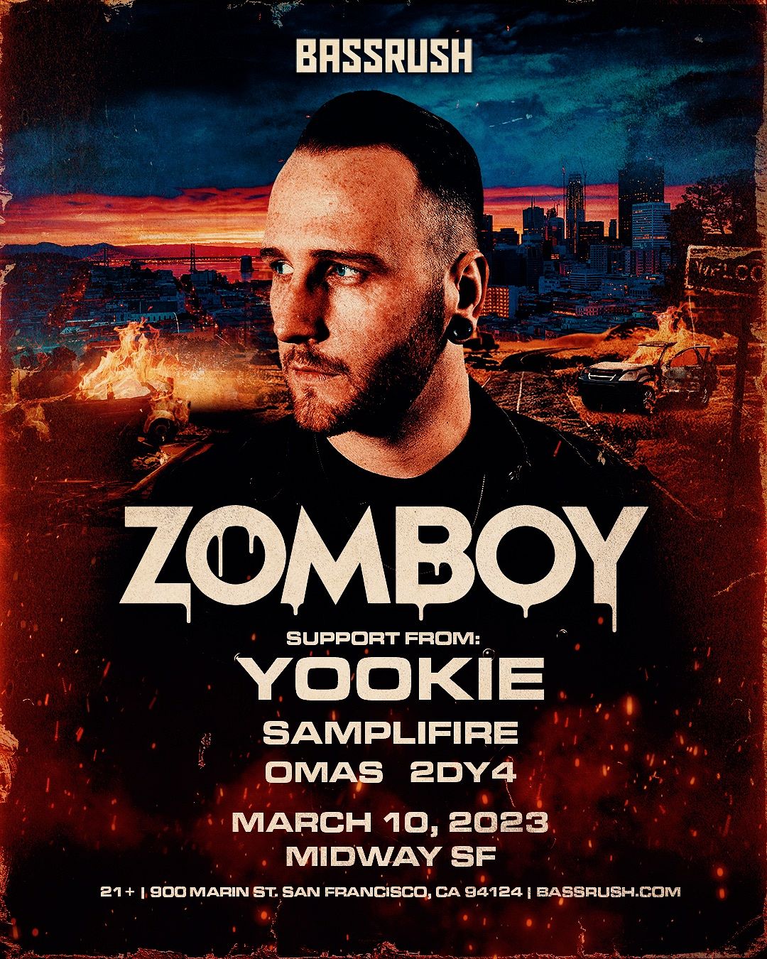 Bassrush Presents ZOMBOY Tickets at The Midway in San Francisco by The ...