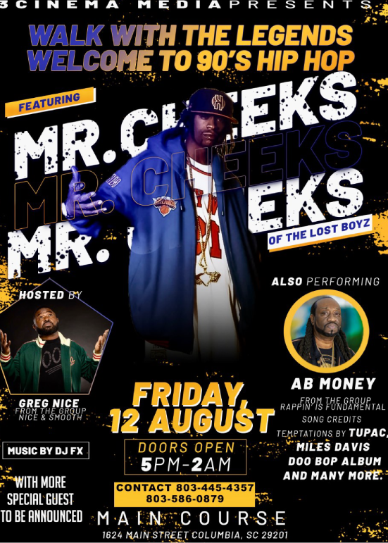 3 Cinema Media Presents Mr. Cheeks Tickets at Main Stage Main Course