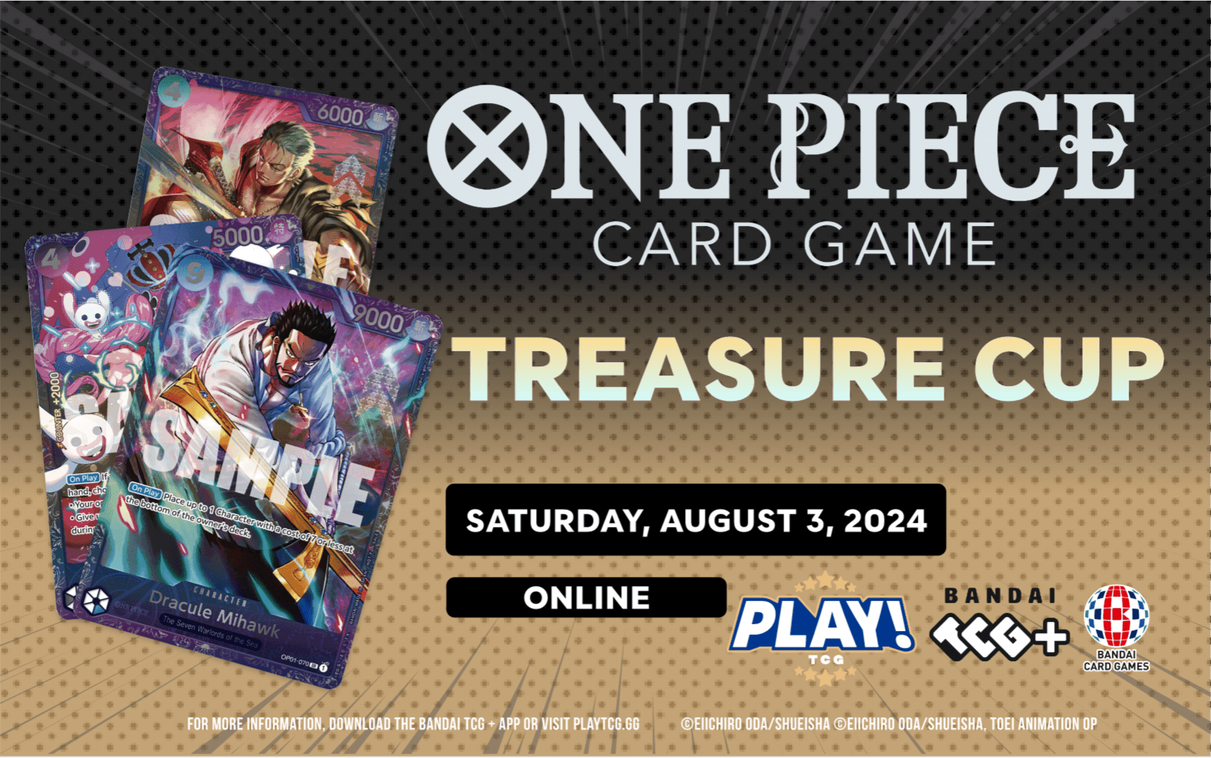One Piece Online Treasure Cup Aug 3, 2024-Play!TCG Tickets at Your Computer  or Mobile Device by Play! TCG | Tixr
