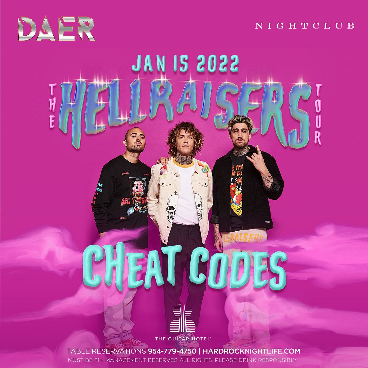 Cheat Codes Tickets at DAER South Florida in Hollywood by