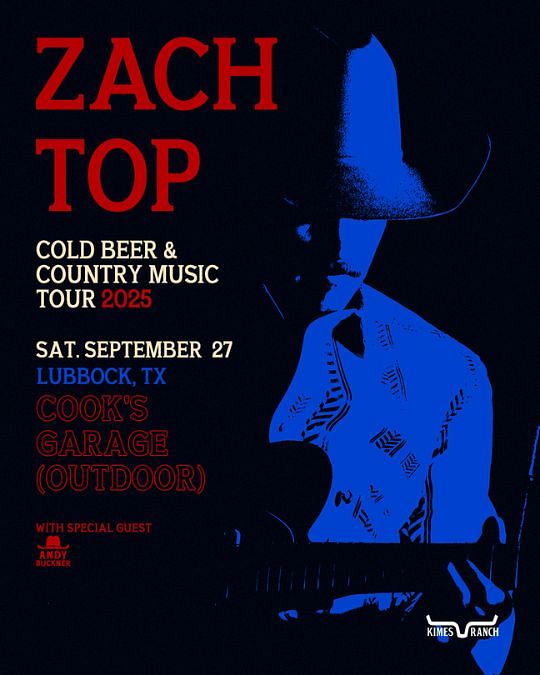 クレバ CONCERT TOUR 09-10 ROUND3BOX EDITION Zach Top: Cold Beer & Country Music Tickets at Cook's Garage in