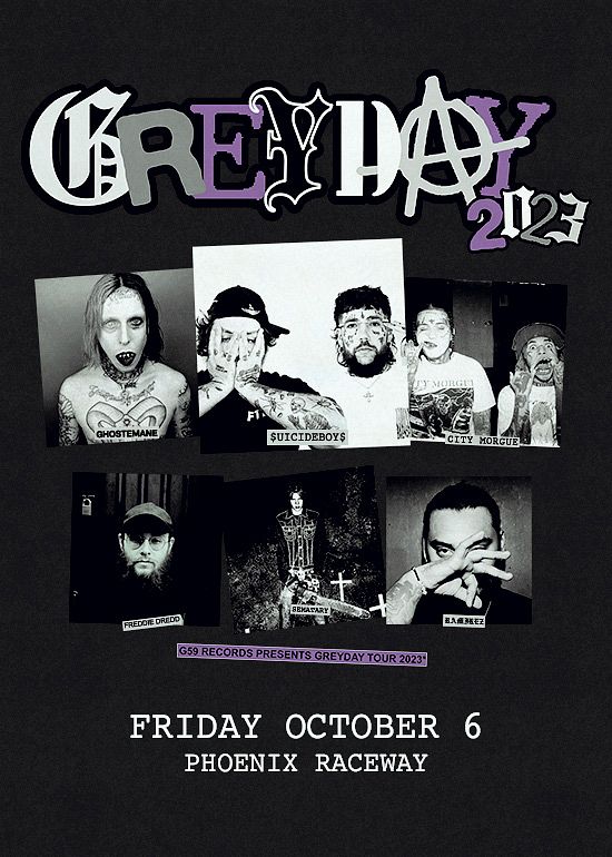 uicideboy Present Grey Day Tour 2023 Tickets at Phoenix Raceway in