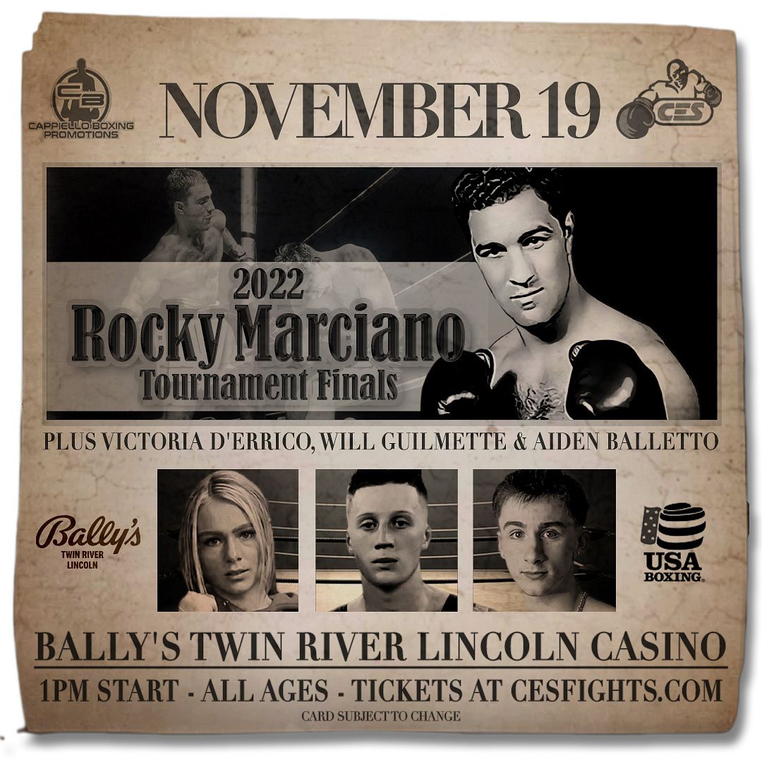 2022 Rocky Marciano Tournament Finals Tickets at Bally's Twin River
