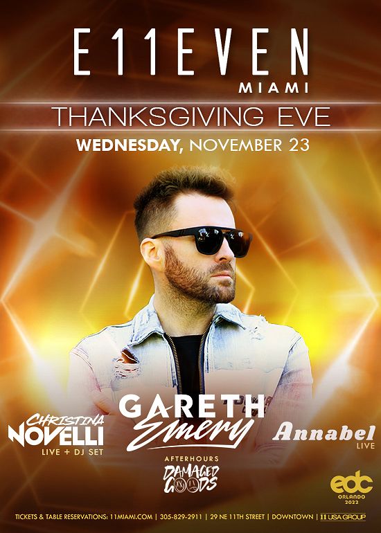 GARETH EMERY Tickets at E11EVEN Miami in Miami by 11 Miami Tixr