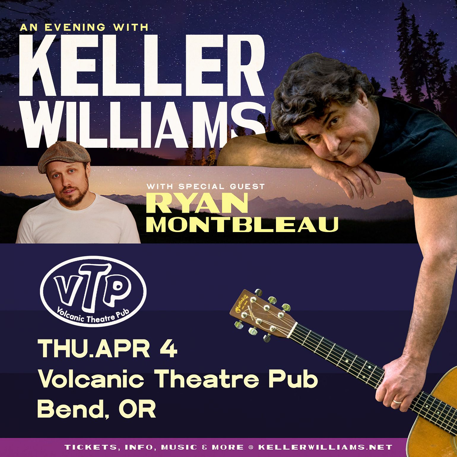 Keller Williams w/ Ryan Montbleau Tickets at Volcanic Theater Pub in