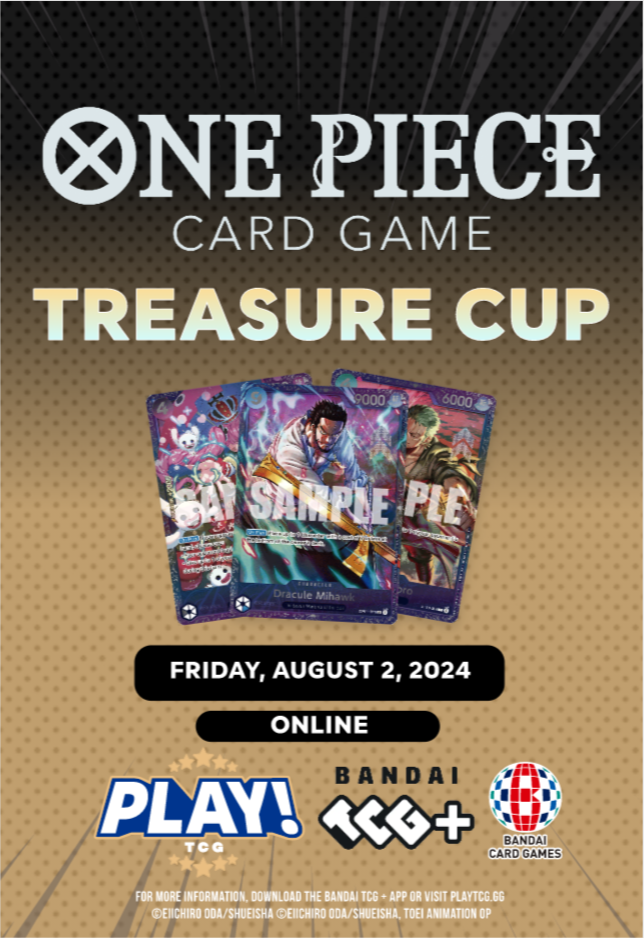 One Piece Online Treasure Cup Aug 4, 2024-Play!TCG Tickets at Your Computer  or Mobile Device by Play! TCG | Tixr