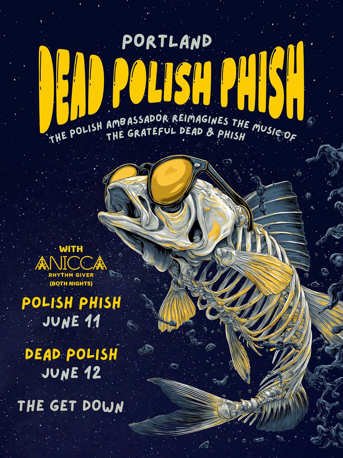 Bonnaroo フェスT バンドT Grateful Dead Phish The Polish Ambassador - Dead Polish Tickets at The Get Down in