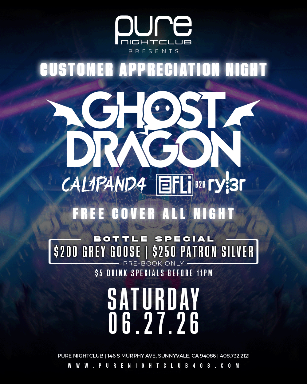 Ghost Dragon: Customer Appreciation Night flyer