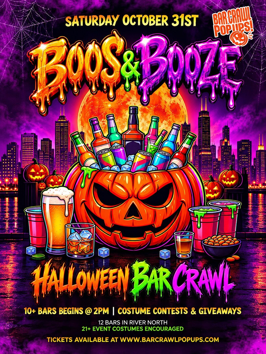 HALLOWEEN NIGHT BAR CRAWL (21+) flyer
