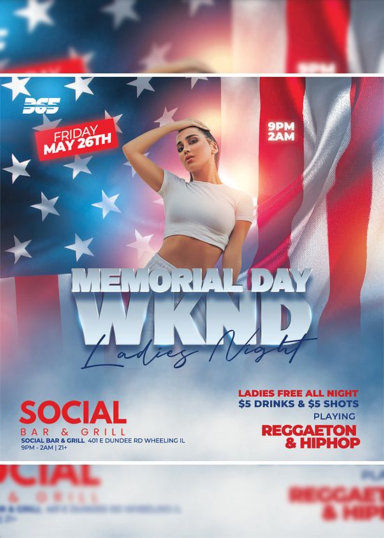 MEMORIAL DAY WEEKEND PARTY (21+) Tickets at Social Bar & Grill in