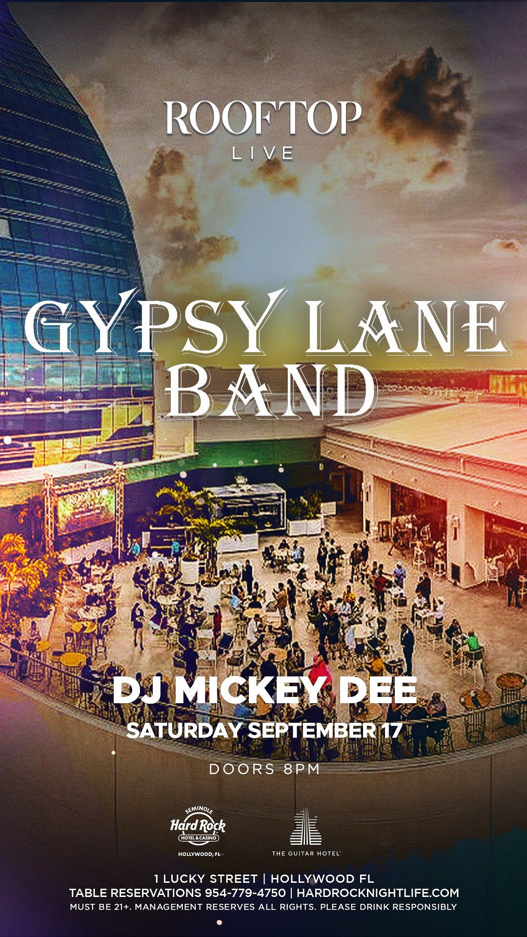 Gypsy Lane Band Rooftop Live Hardrock Holly Tickets at Rooftop Live