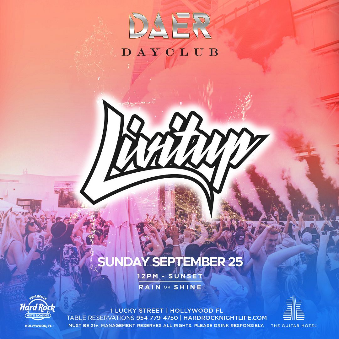 Sunday, September 25th Tickets at DAER Dayclub South Florida in ...