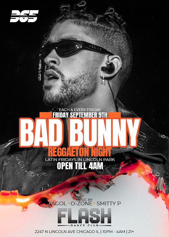 BAD BUNNY REGGAETON NIGHT Tickets at Flash N in Chicago by 365 Presents