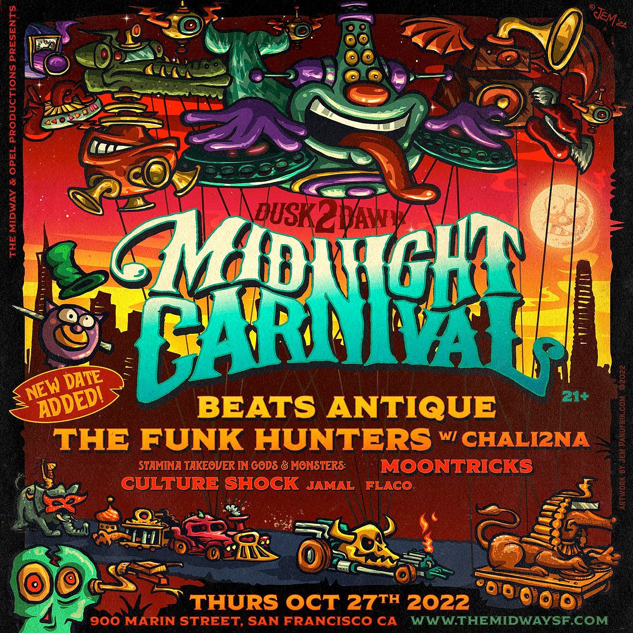 Dusk 2 Dawn: Beats Antique & The Funk Hunters Tickets at The