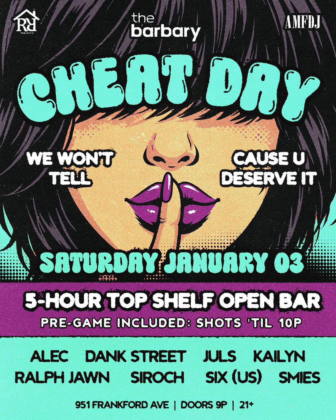 CHEAT DAY (OPEN BAR) 2026 Tickets at The Barbary in Philadelphia by The ...