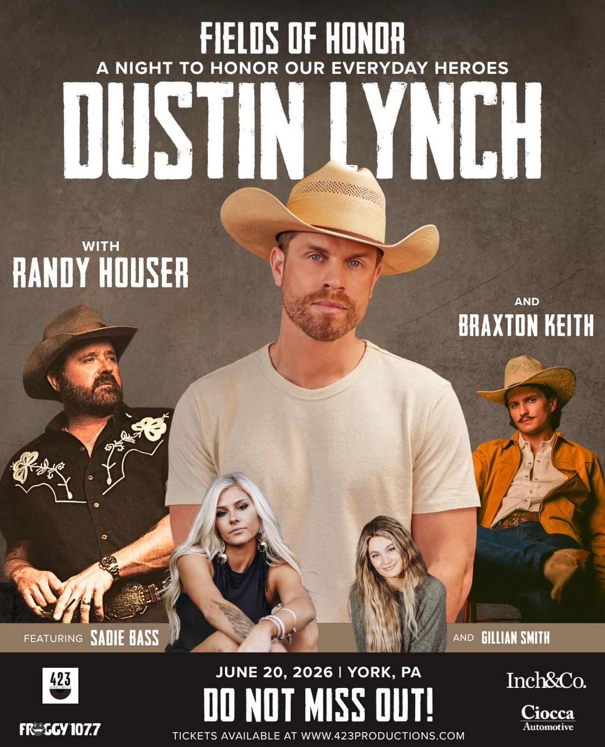 Fields of Honor: Featuring Dustin Lynch Tickets at Inch & Co Farm