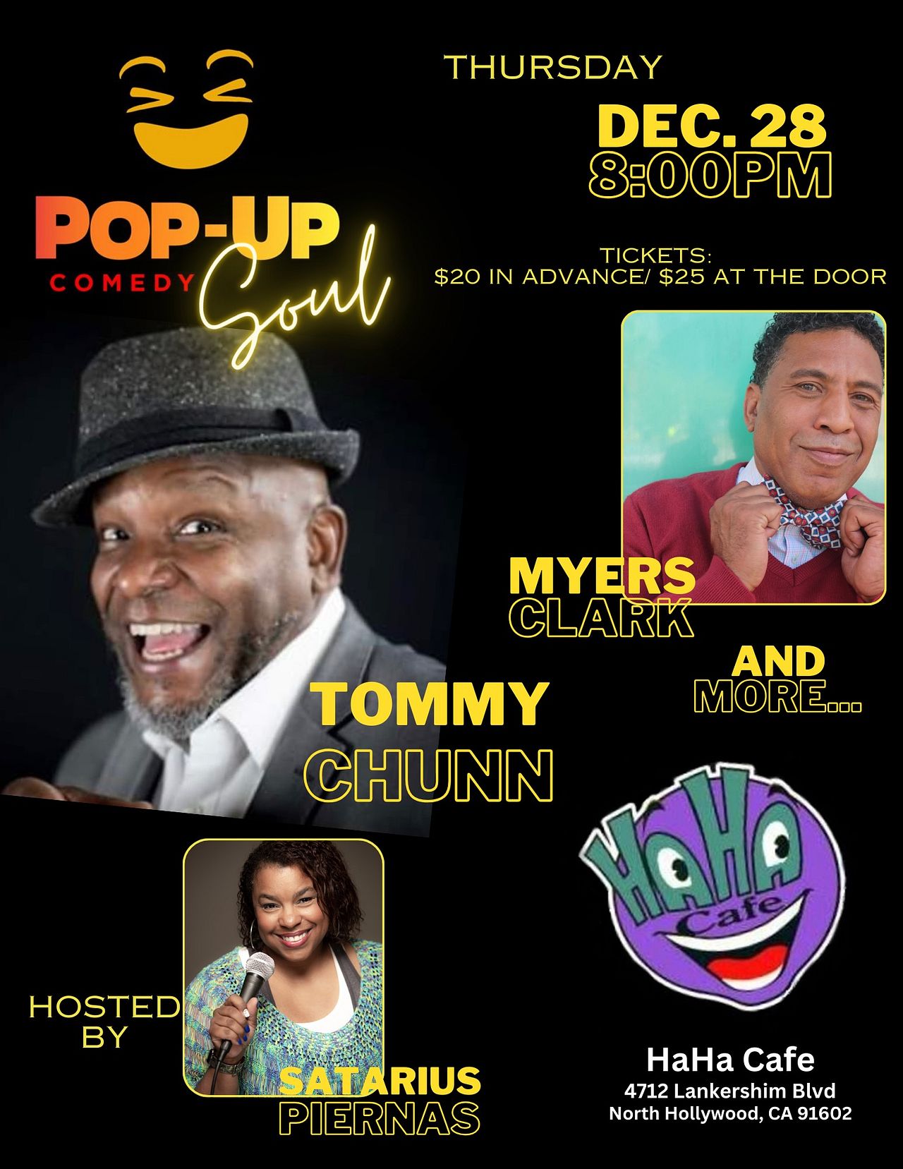 POP-UP COMEDY SOUL Tickets at Ha Ha Comedy Club in Los Angeles by Haha ...