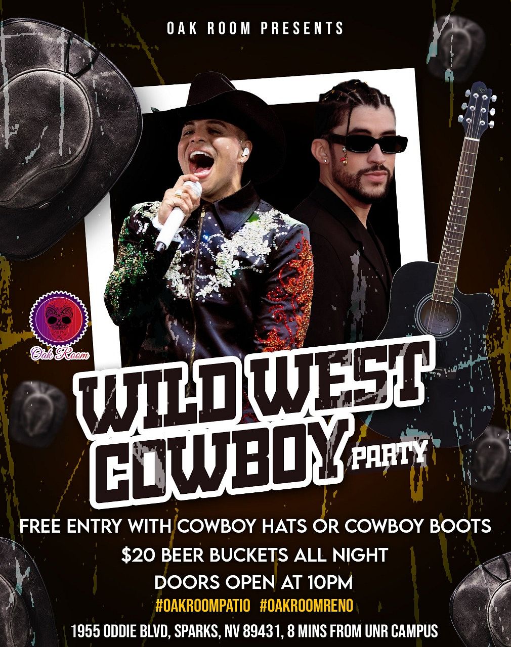 Wild West Cowboy Tickets at Oak Room Lounge in Sparks by Oakroom Lounge