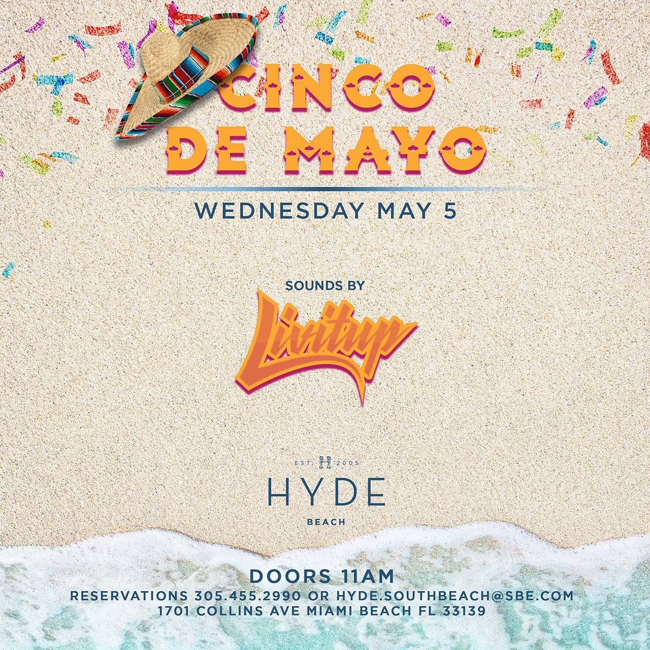 Cinco De Mayo at Hyde Beach Tickets at Hyde Beach in Miami Beach by