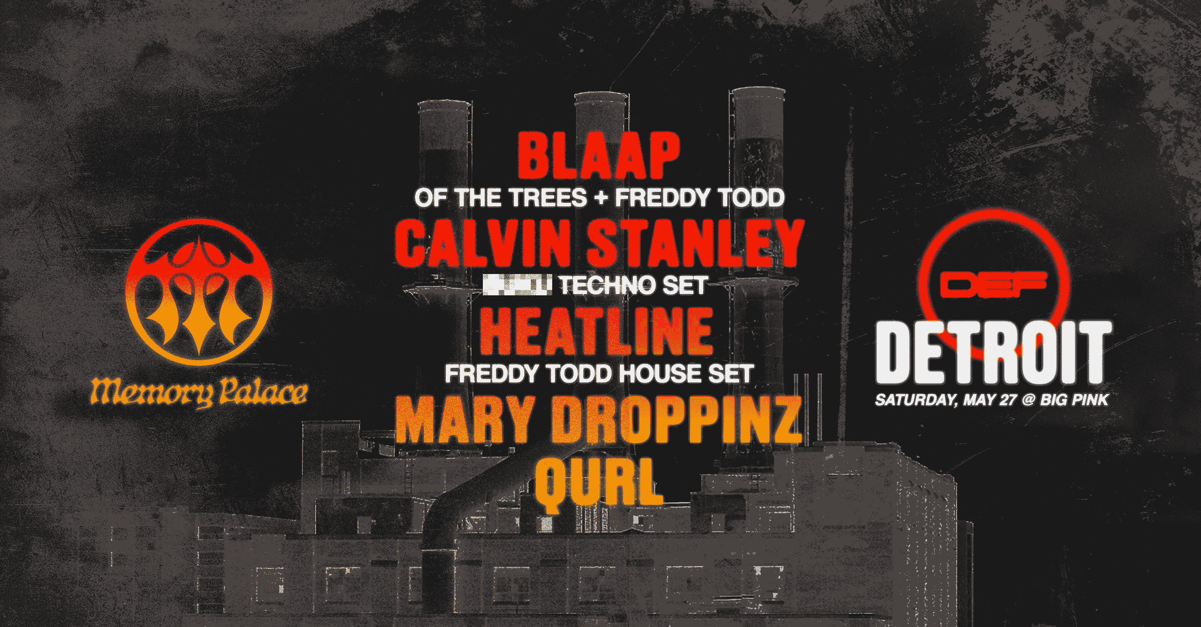 DEF Detroit Memory Palace Takeover Tickets at Big Pink in Detroit by