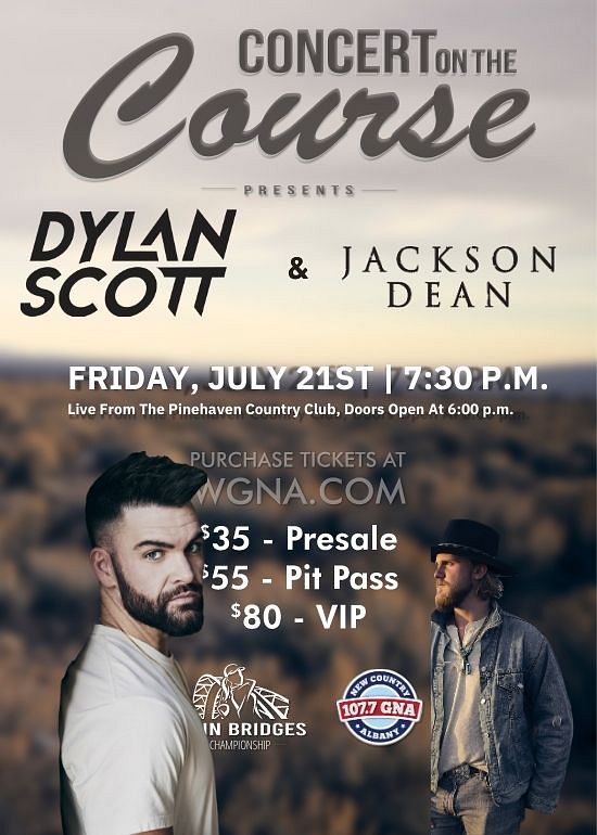 Concert On The Course Dylan Scott w/Jackson Dean Tickets at Pinehaven