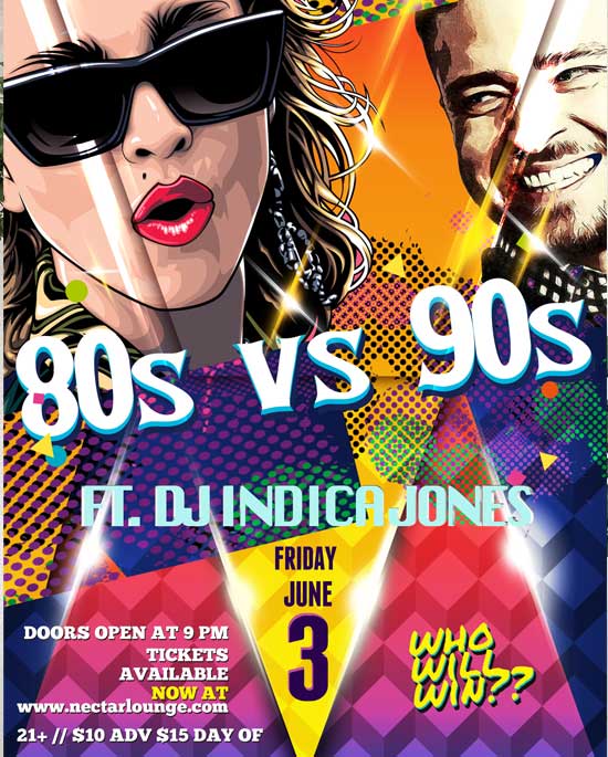 '80s vs '90s Dance Party featuring DJ Indica Jones Tickets at Nectar ...