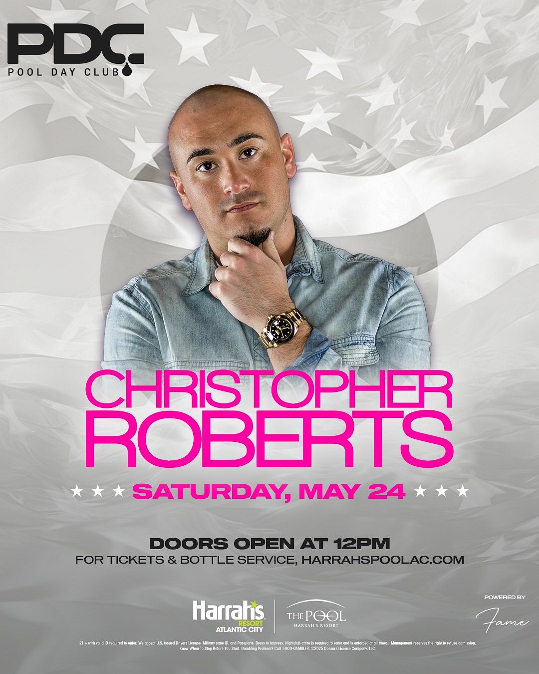CHRISTOPHER ROBERTS at The Pool at Harrah's Resort Atlantic City Saturday, May 24, 2025
