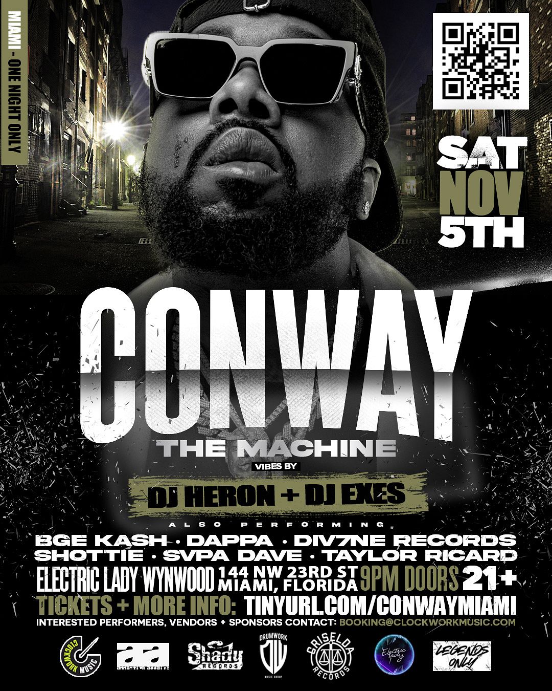 Conway The Machine Live in Miami Tickets at Electric Lady Wynwood in