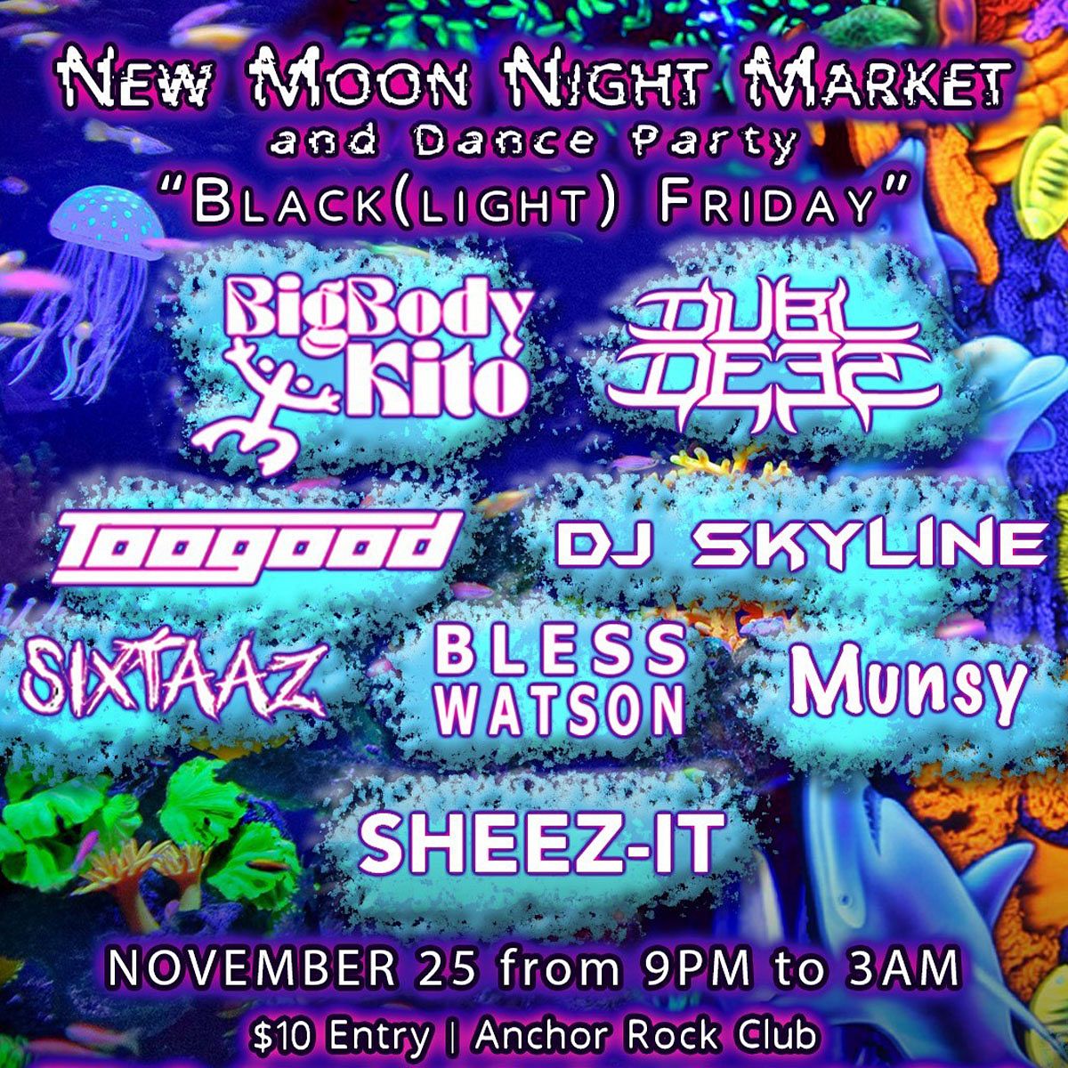 New Moon Night Market Dance Party Tickets At Anchor Rock Club In new-moon-night-market-dance-party-tickets-at-anchor-rock-club-in