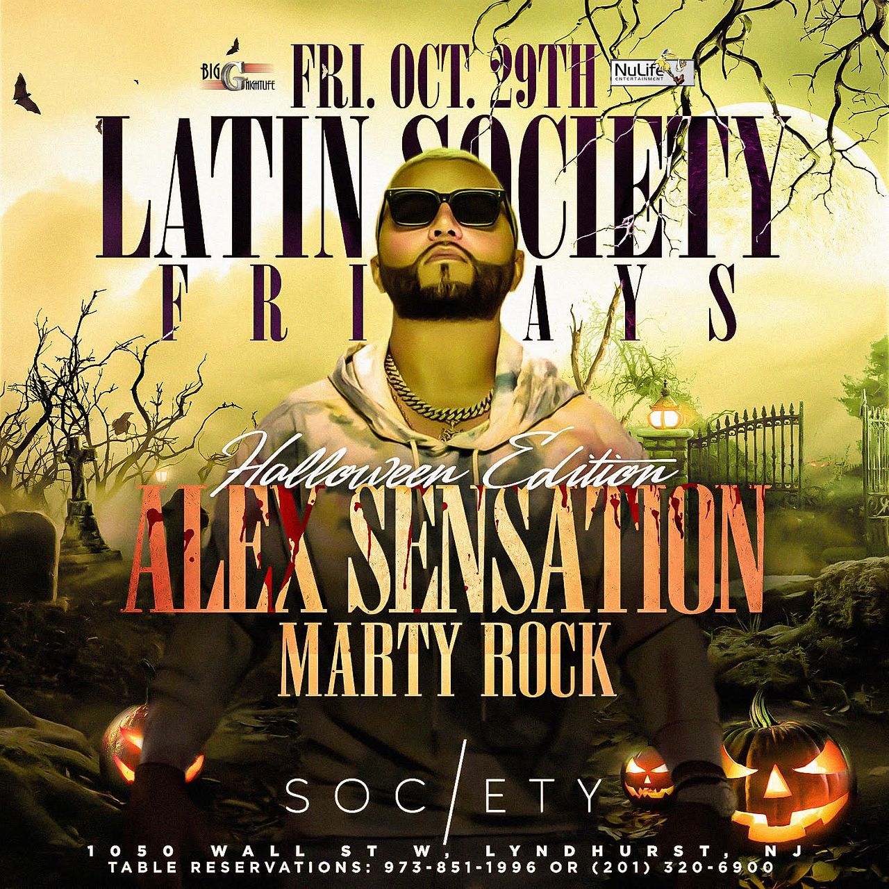 Latin Society Halloween with Alex Sensation Tickets at Society Liquor