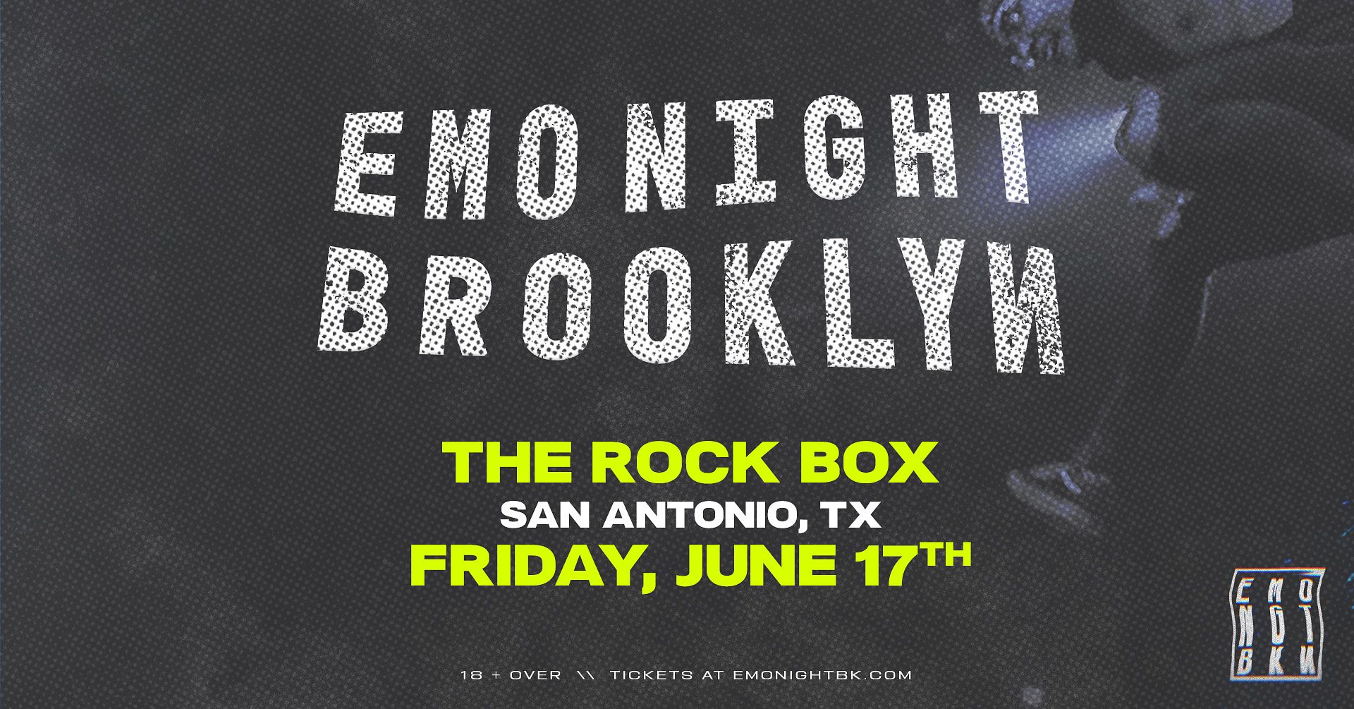 EMO Night Brooklyn Tickets at Vibes Event Center in San Antonio by Din