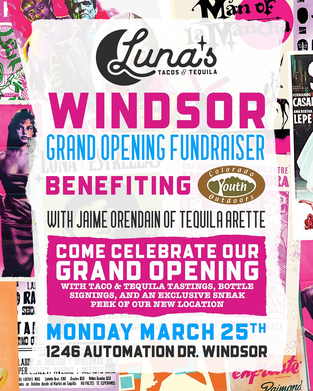 Grand Opening Fundraiser at Luna's Tacos & Tequila (Windsor, CO) Tickets at Luna's Tacos