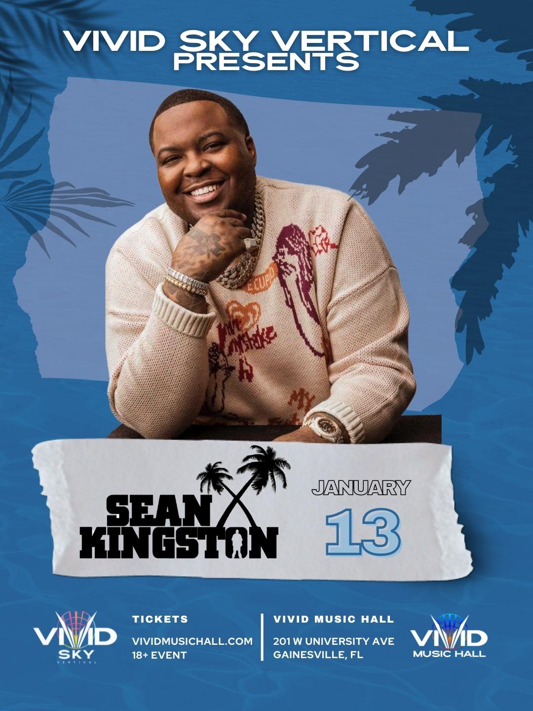 Sean Kingston Tickets at Vivid Music Hall in Gainesville by Vivid Sky