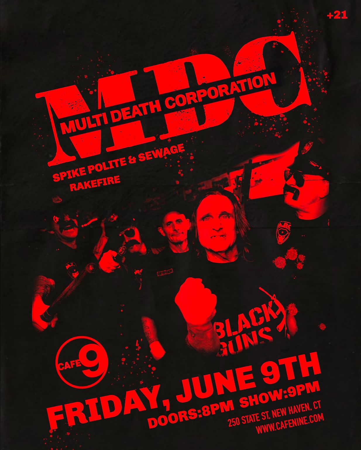 MultiDeathCorporation /SpikePolite&Sewage/Rakefire Tickets at Cafe Nine