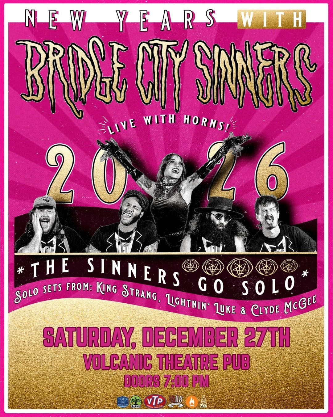 Bridge City Sinners Tickets at Volcanic Theater Pub in Bend by Volcanic ...
