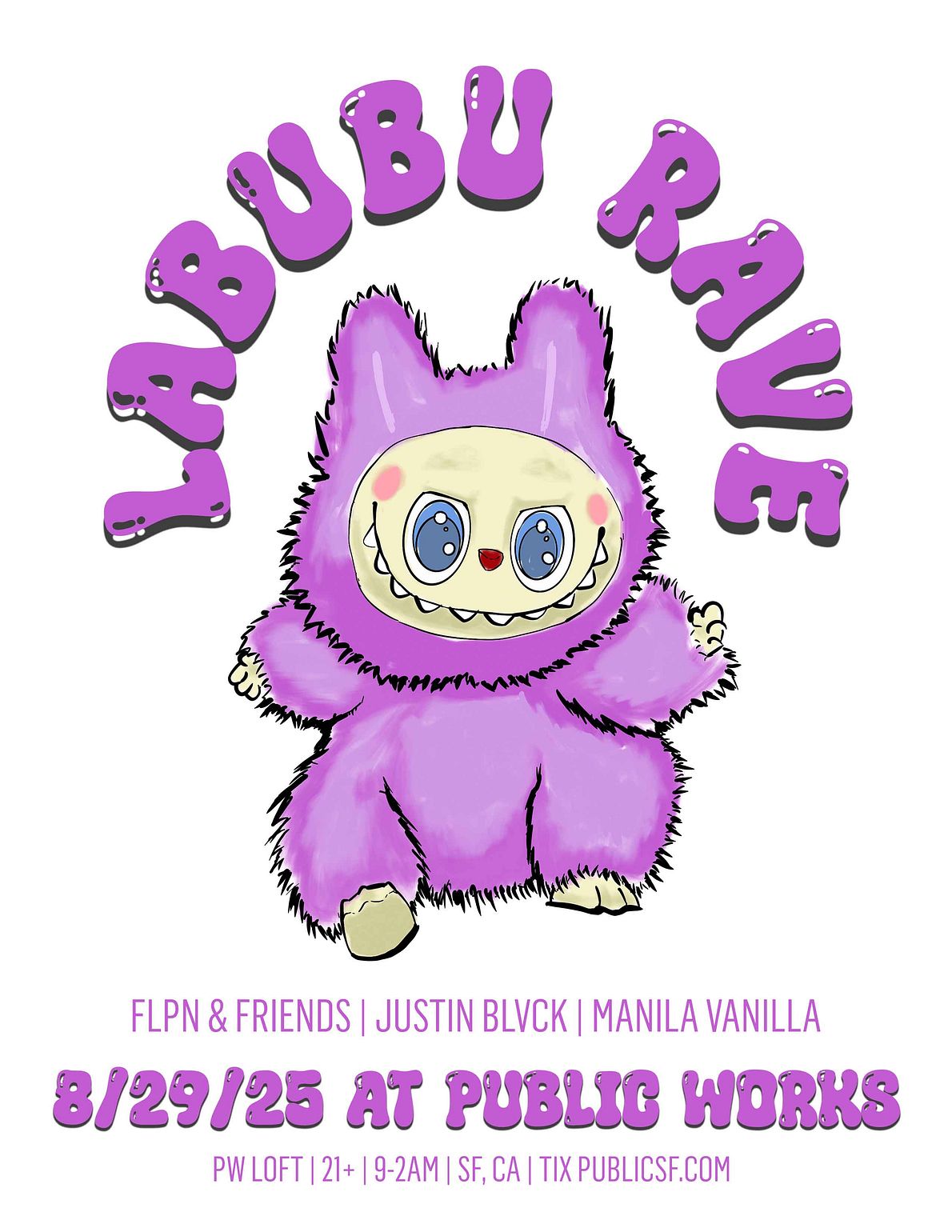 Labubu Match Rave LABUBU RAVE Tickets at Public Works Loft in San Francisco by Public ...