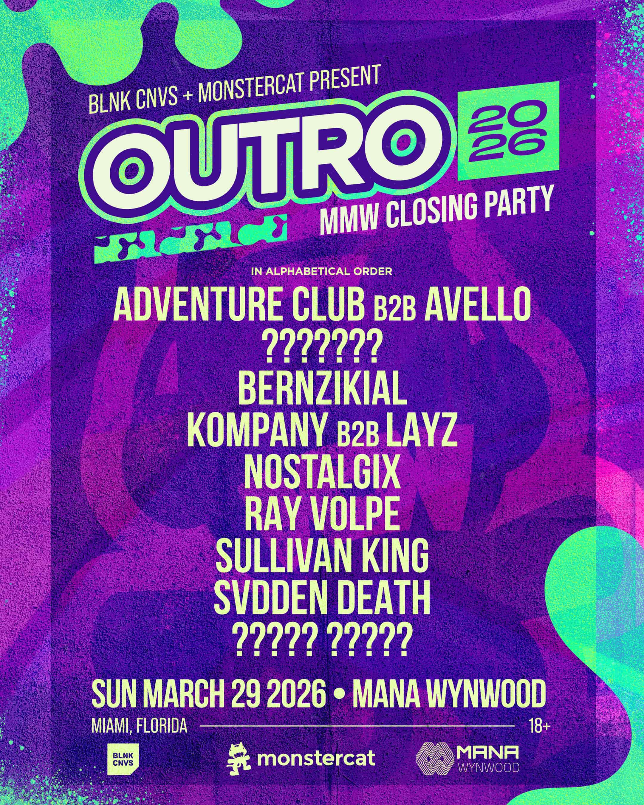 OUTRO Tickets at Mana Wynwood in Miami by BLNK CNVS | Tixr