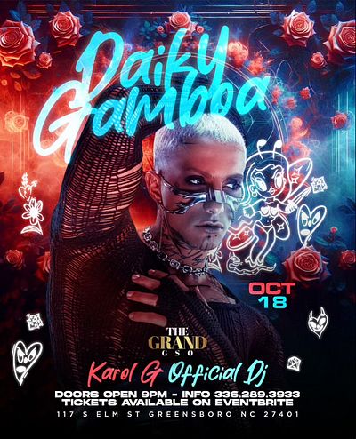 Daiky Gamboa Karol G Official DJ Tickets at THE GRAND GSO in