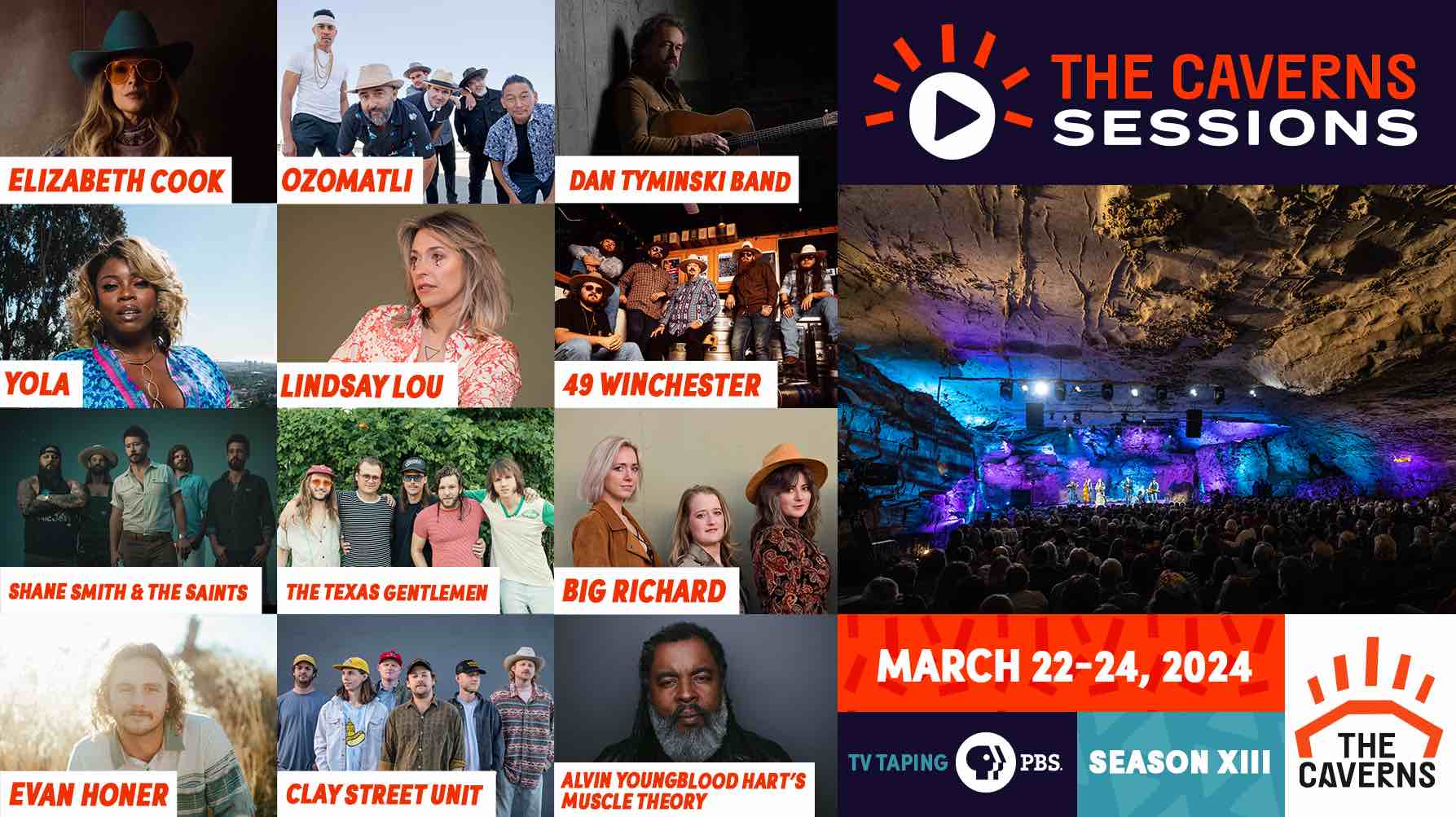 The Caverns Sessions PBS TV Taping March 2224, 2024 Tickets at The